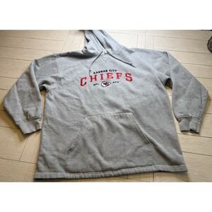 Kansas City Chiefs Pullover Gray NFL Team‎ Apparel Hoodie Football XL Sweatshirt